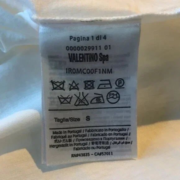 Red Valentino White Daisy Embellished Cotton Jersey Top